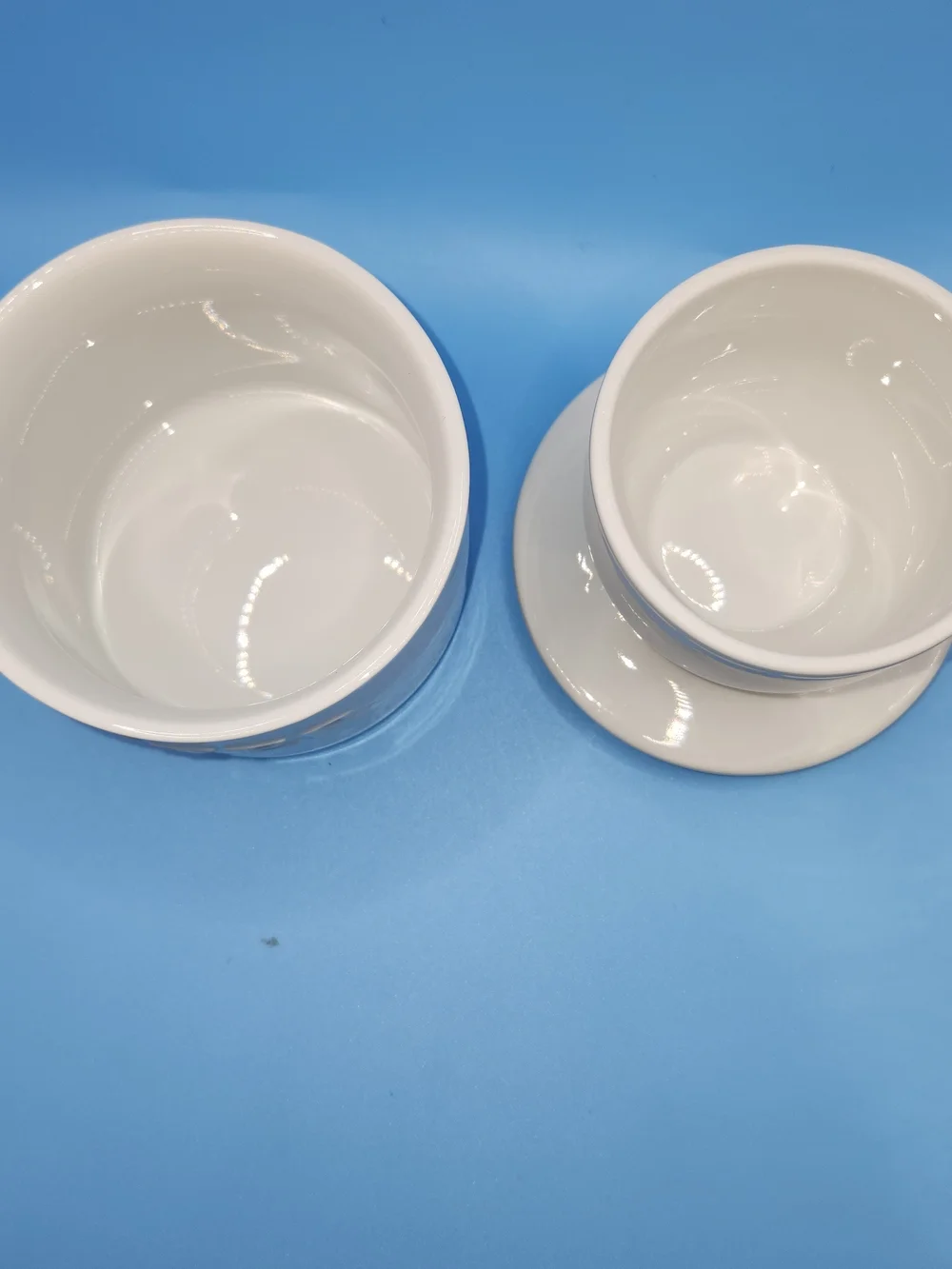 Fitz and Floyd Everyday White Porcelain Butter Crock w/ Lid, Dishwasher Safe